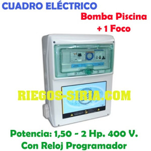 Cuadro Eléctrico Bomba Piscina 1,50-2,00 Hp. 400 V. + 1 Foco PS103T