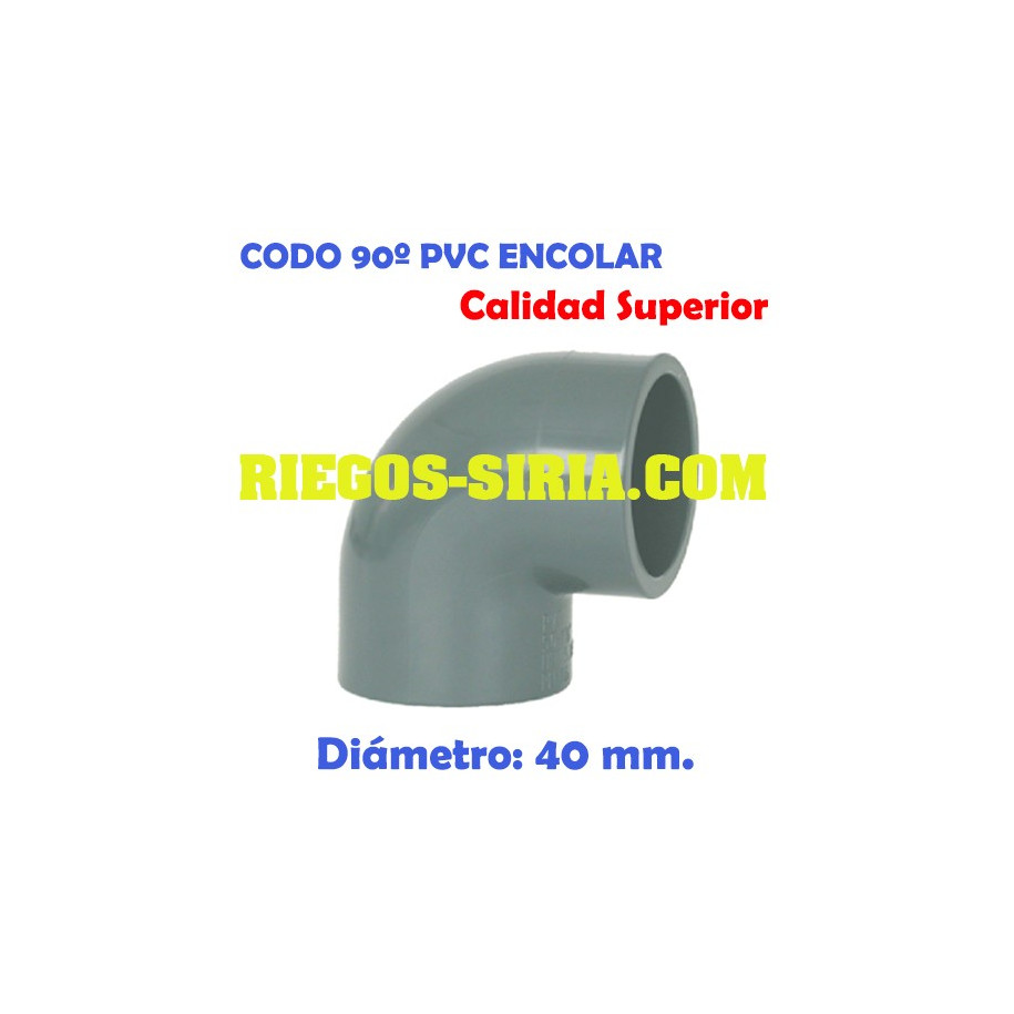 Codo 90º PVC Encolar 40