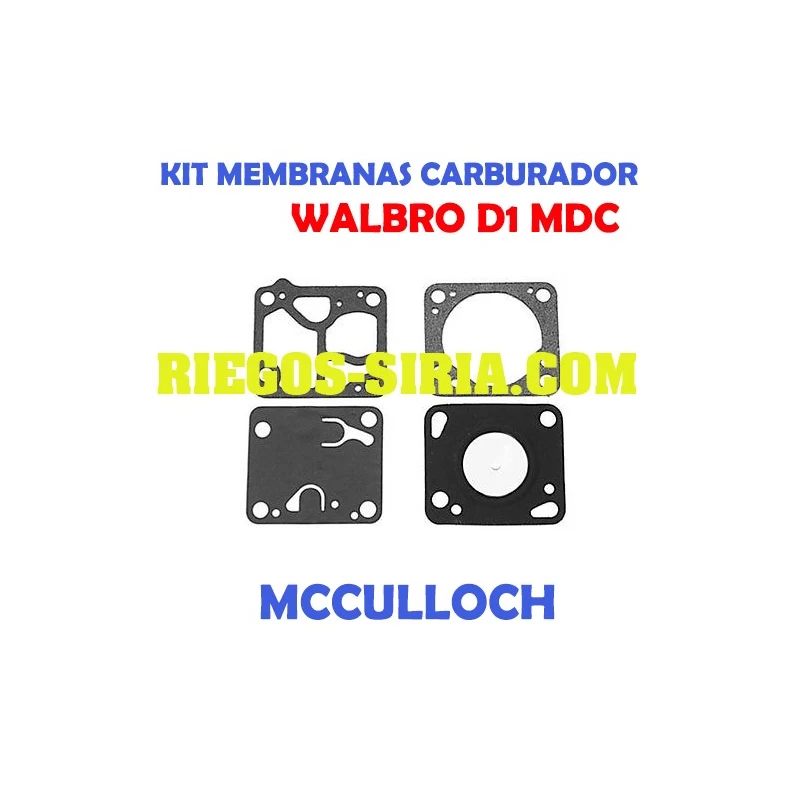 Kit Membranas Carburador adaptable Walbro D1 MDC 020404