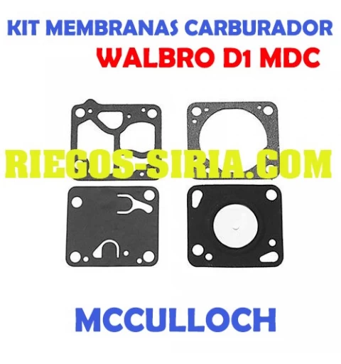Kit Membranas Carburador adaptable Walbro D1 MDC 020404