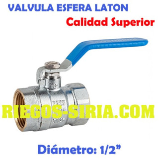 Válvula de esfera latón 1/2" VEL12