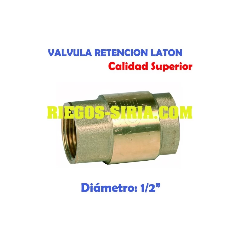 Válvula de retención latón 1/2" VRL12