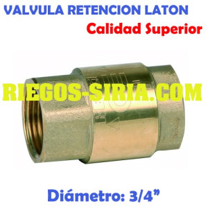 Válvula de retención latón 3/4" VRL34