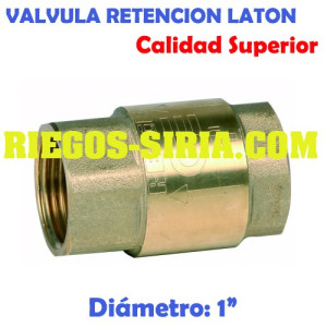 Válvula de retención latón 1" VRL1