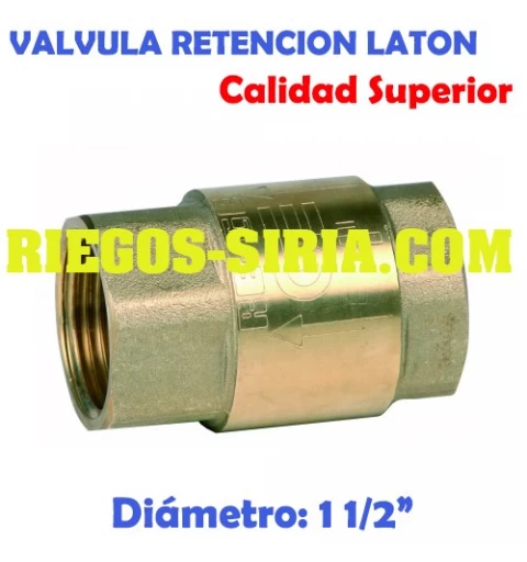 Válvula de retención latón 1 1/2" VRL112