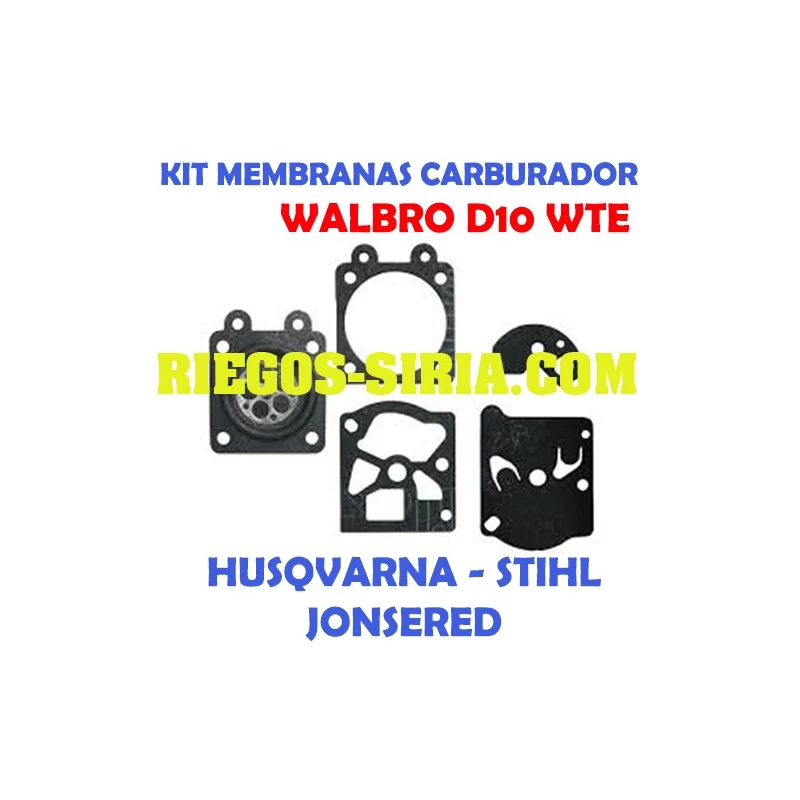 Kit Membranas Carburador adaptable Walbro D10 WTE 020588