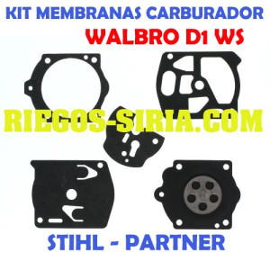 Kit Membranas Carburador adaptable Walbro D1 WS 020405