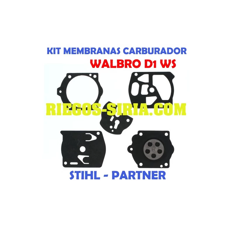 Kit Membranas Carburador adaptable Walbro D1 WS 020405
