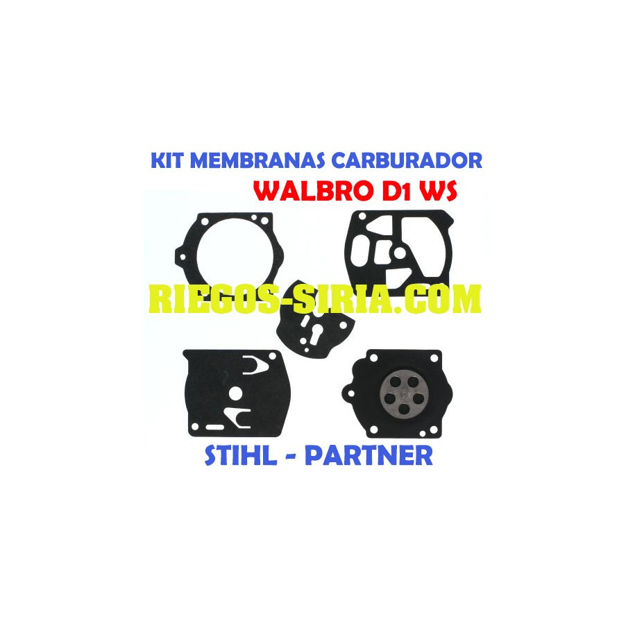 Kit Membranas Carburador adaptable Walbro D1 WS 020405