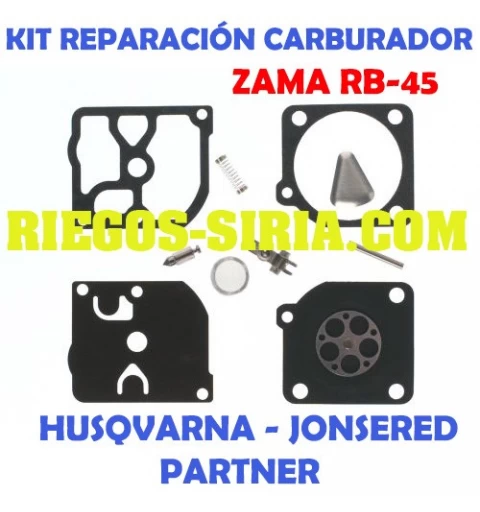 Kit Reparación Carburador adaptable Zama C1Q RB45 020759