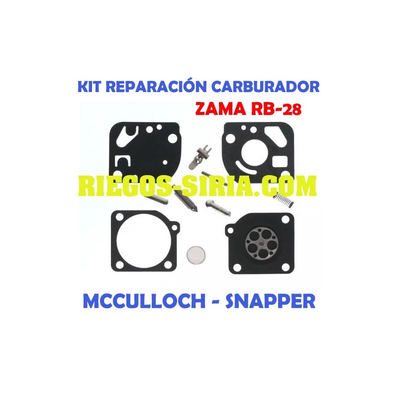 Kit Reparación Carburador adaptable Zama C1U RB28 020596