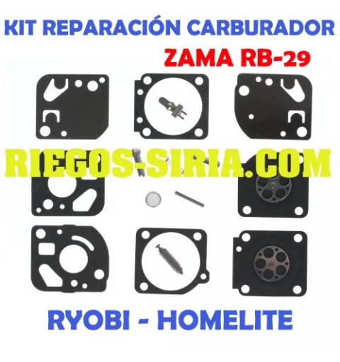 Kit Reparación Carburador adaptable Zama C1U RB29 020589