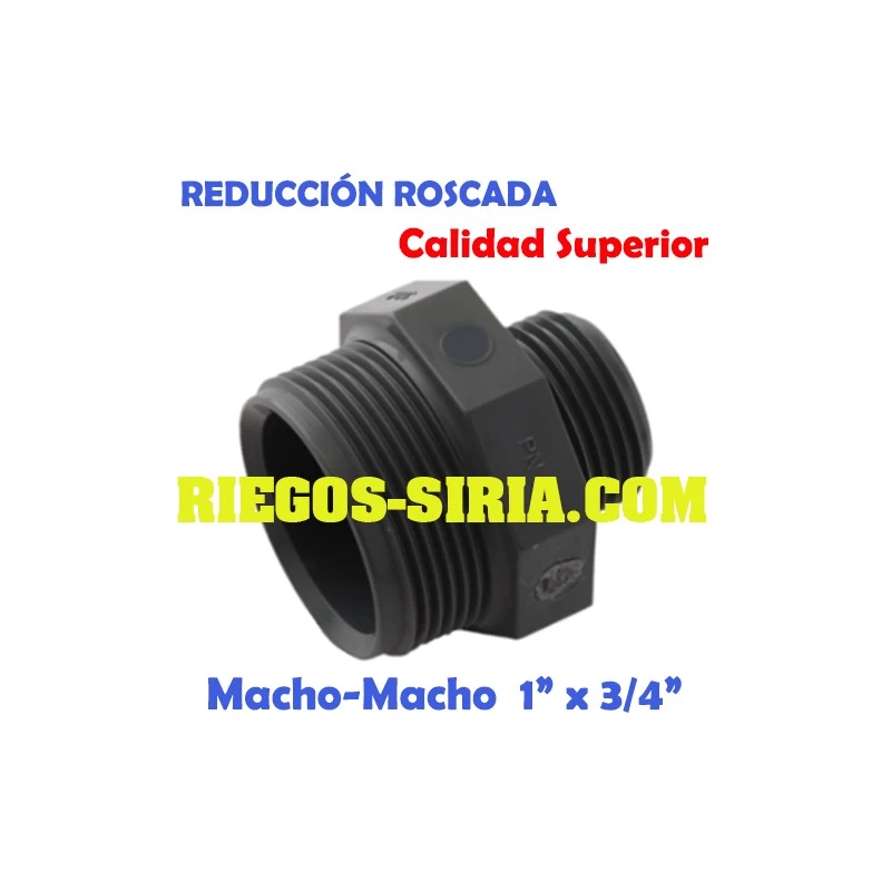 Reducción Roscada Macho-Macho PVC 1" x 3/4"