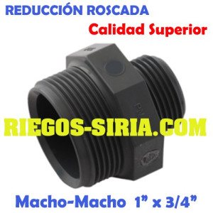 Reducción Roscada Macho-Macho PVC 1" x 3/4"