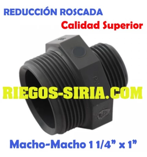 Reducción Roscada Macho-Macho PVC 1 1/4" x 1"