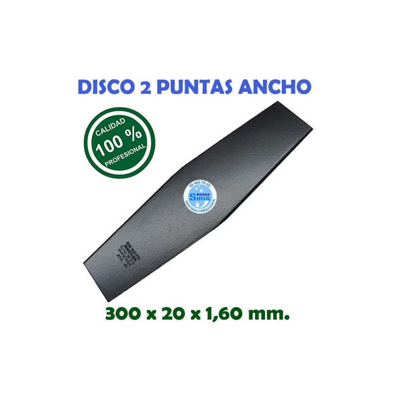 Disco Profesional 2 Puntas Ancho 300 x 20,0 x 1,60 mm. 130177