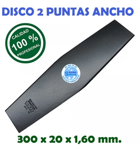 Disco Profesional 2 Puntas Ancho 300 x 20,0 x 1,60 mm. 130177
