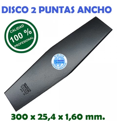 Disco Profesional 2 Puntas Ancho 300 x 25,4 x 1,60 mm. 130178