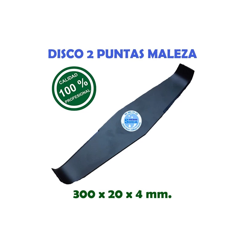 Disco Maleza 2 Puntas 300 x 20,0 x 4 mm. 130084