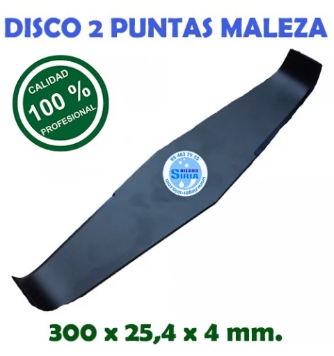 Disco Maleza 2 Puntas 300 x 25,4 x 4 mm. 130081