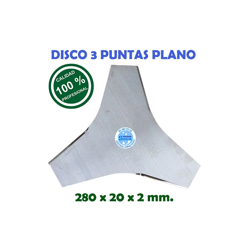 Disco Profesional 3 Puntas Plano 280 x 20,0 x 2 mm. 130172