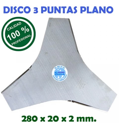 Disco Profesional 3 Puntas Plano 280 x 20,0 x 2 mm. 130172