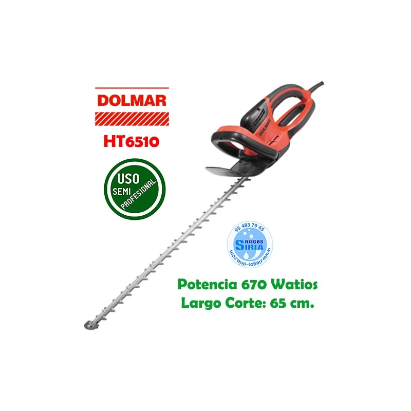 Cortasetos Eléctrico Dolmar 670W 65cm HT6510 HT6510