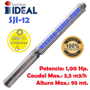 Electrobomba Sumergible 4" Ideal SJI 12 230 V. Trifásica SJI12230T