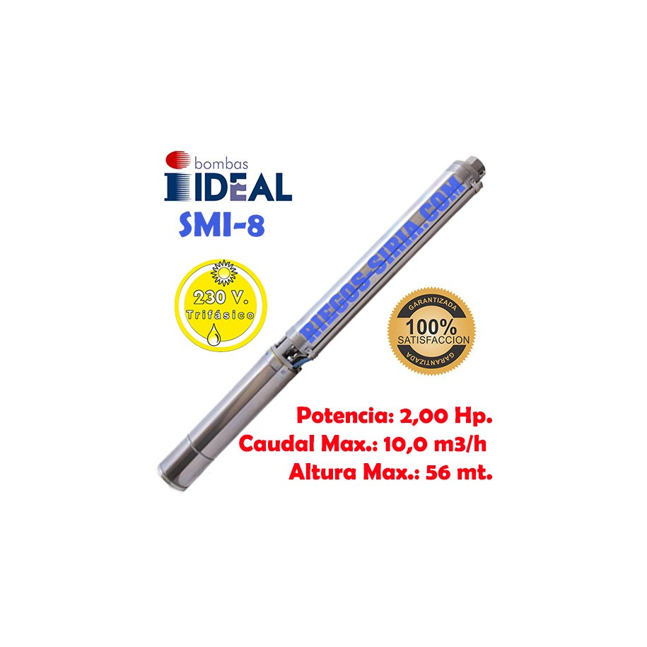 Electrobomba Sumergible 4" Ideal SMI 8 230V Trifásica SMI8230T