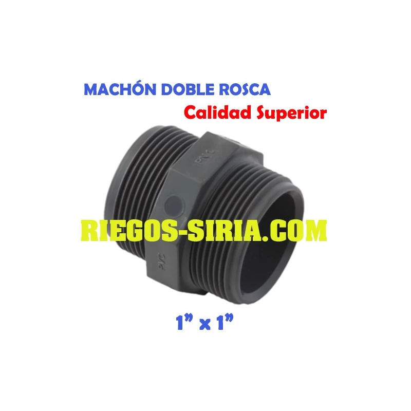 Machón Doble Rosca PVC 1" MDRPVC1