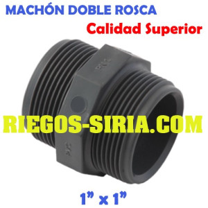 Machón Doble Rosca PVC 1" MDRPVC1