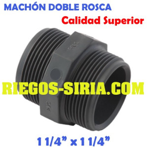 Machón Doble Rosca PVC 1 1/4" MDRPVC114