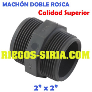 Machón Doble Rosca PVC 2" MDRPVC2