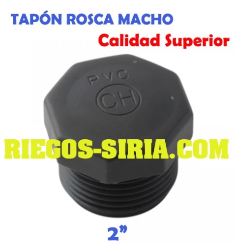 Tapón Roscado Macho PVC 2" TRMPVC2