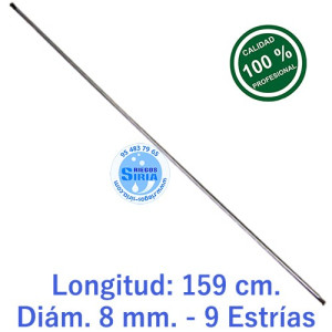 Eje Transmisión Universal Desbrozadora 159 cm. 8 mm. 9 Estrías 130261