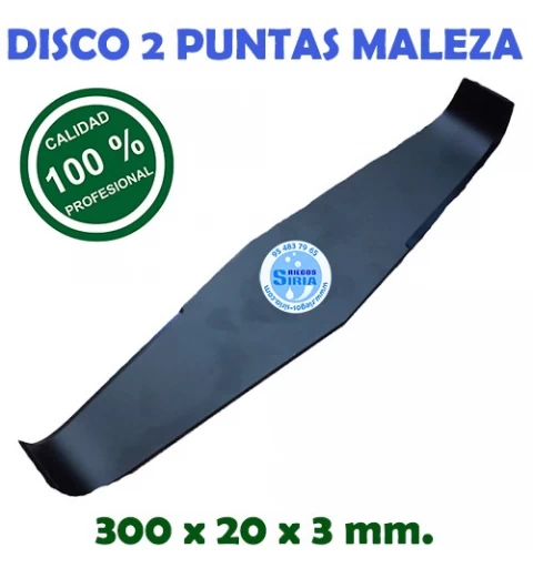Disco Maleza 2 Puntas 300 x 20,0 x 3 mm 130085