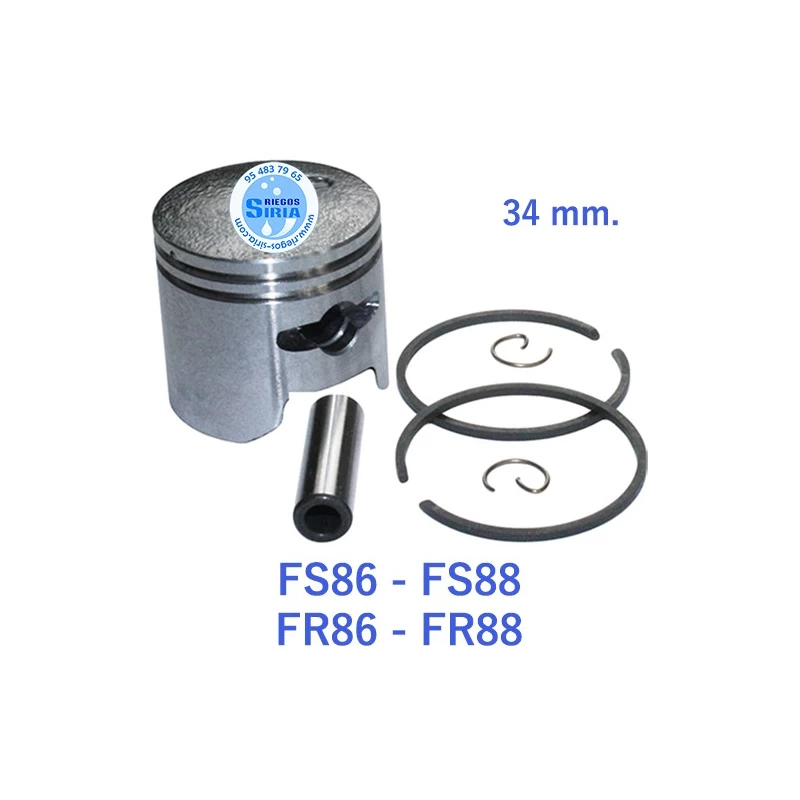 Pistón Completo compatible FS86 FS88 FR86 FR88 34 mm. 020461