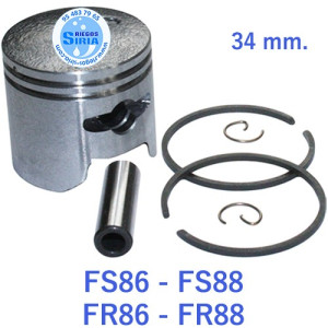 Pistón Completo compatible FS86 FS88 FR86 FR88 34 mm. 020461