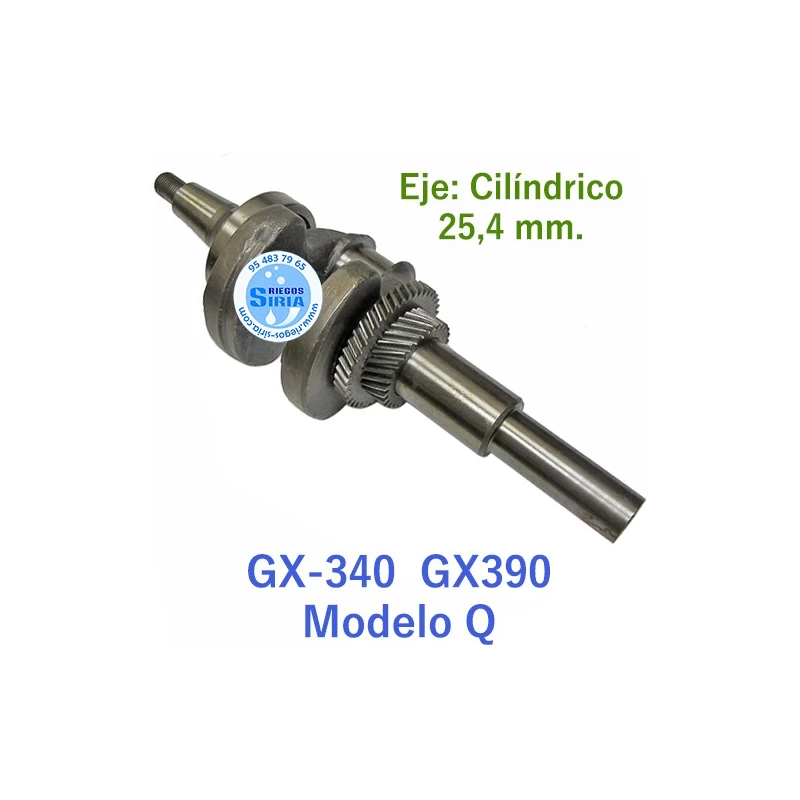Cigüeñal adaptable GX340 GX390 Q Eje Cilíndrico 000283