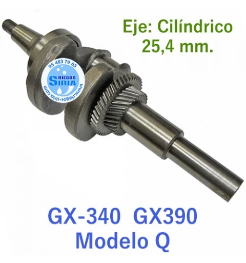 Cigüeñal adaptable GX340 GX390 Q Eje Cilíndrico 000283