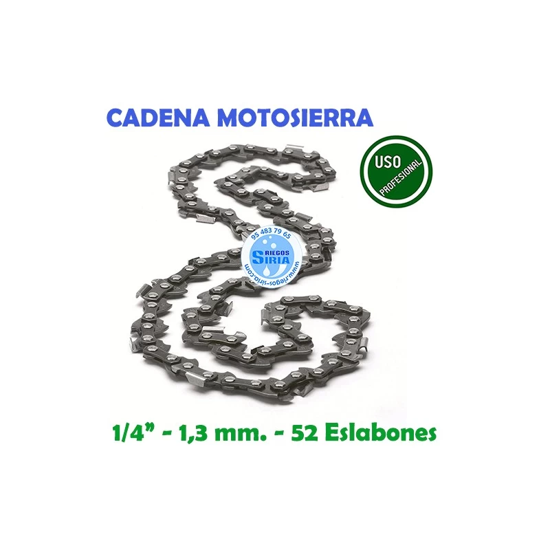 Cadena Motosierra 1/4" 1,3 mm. 52 Eslabones 120685
