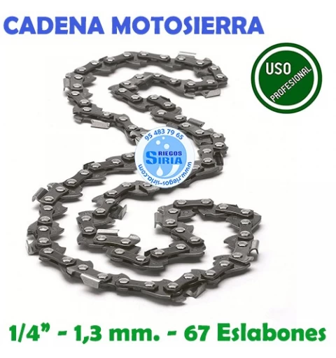 Cadena Motosierra 1/4" 1,3 mm. 67 Eslabones 120700